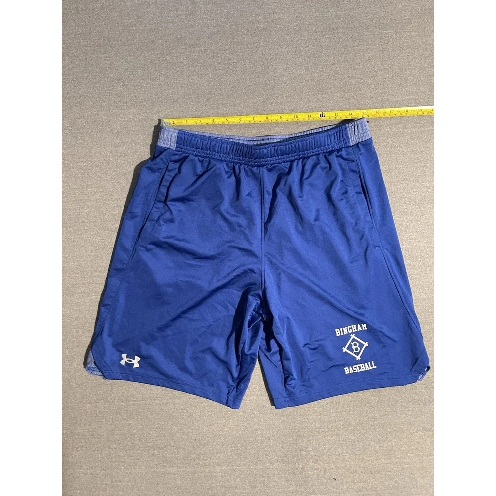Under Armour Bingham Baseball Shorts Men's Large Blue Athletic Training Gym